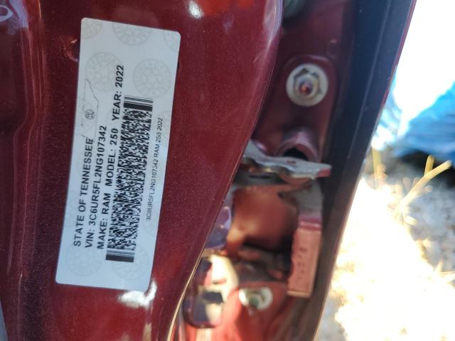 3C6UR5FL2NG107342 - 2022 RAM 2500 LARAMIE Kastanienbraun Foto 12