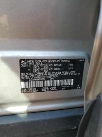2T3F1RFV9KC023081 - 2019 TOYOTA RAV4 LE Silber Foto 12