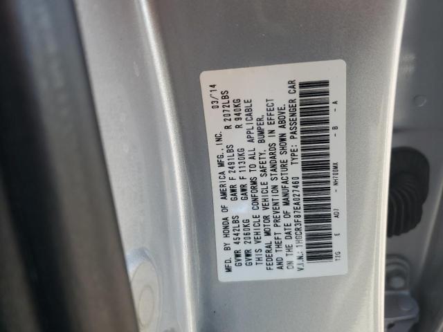 1HGCR3F87EA027460 - 2014 HONDA ACCORD EXL SILVER photo 12