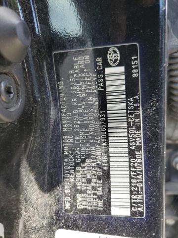 4T1BF1FK9DU657931 - 2013 TOYOTA CAMRY L 黑色 照片 12