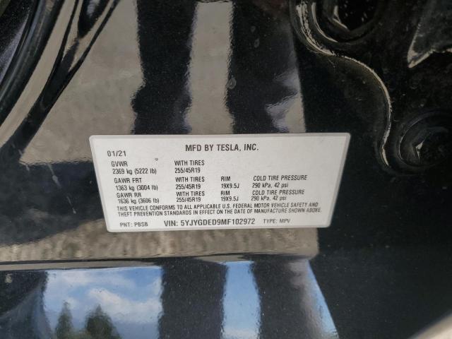 5YJYGDED9MF102972 - 2021 TESLA MODEL Y Qara foto 14