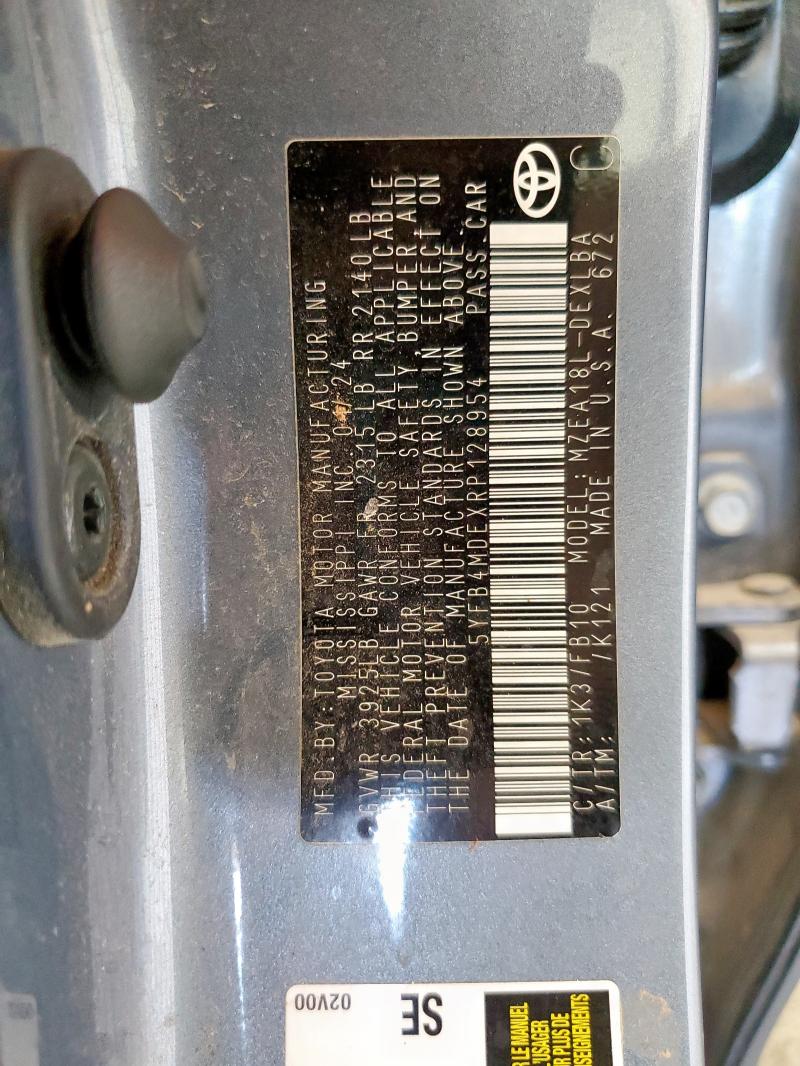 5YFB4MDEXRP128954 - 2024 TOYOTA COROLLA LE ლურჯი ფოტო 12