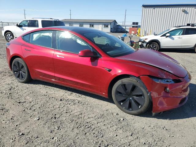 5YJ3E1EB1SF961953 - 2025 TESLA MODEL 3 红色 照片 4