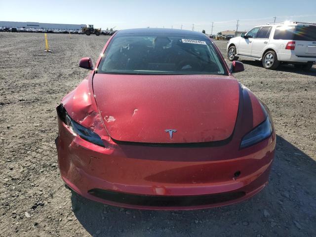 5YJ3E1EB1SF961953 - 2025 TESLA MODEL 3 红色 照片 5