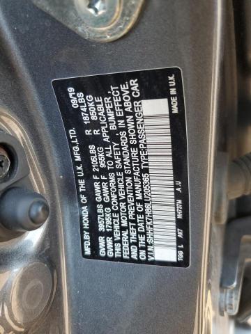 SHHFK7H86LU205365 - 2020 HONDA CIVIC EXL 灰色 照片 12