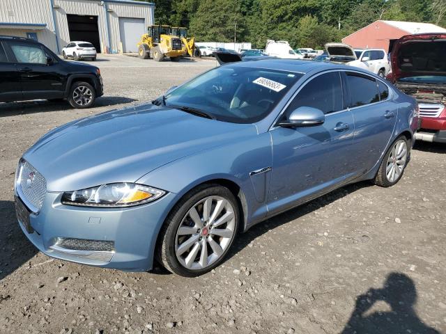 SAJWJ0EF3E8U11035 - 2014 JAGUAR XF BLUE photo 1