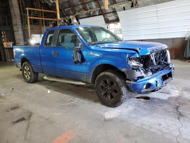 1FTFX1EFXDFB33523 - 2013 FORD F150 SUPER CAB BLUE photo 4