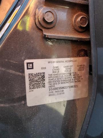 1G1BE5SM2J7199321 - 2018 CHEVROLET CRUZE LT GRAY photo 13