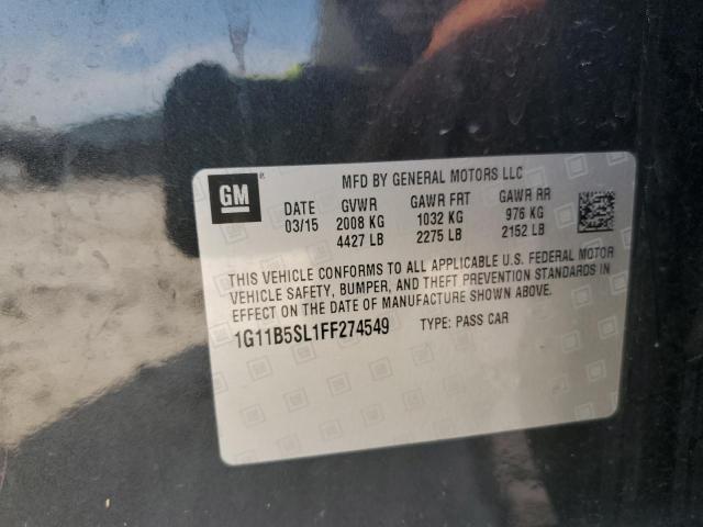 1G11B5SL1FF274549 - 2015 CHEVROLET MALIBU LS ნაცრისფერი ფოტო 12