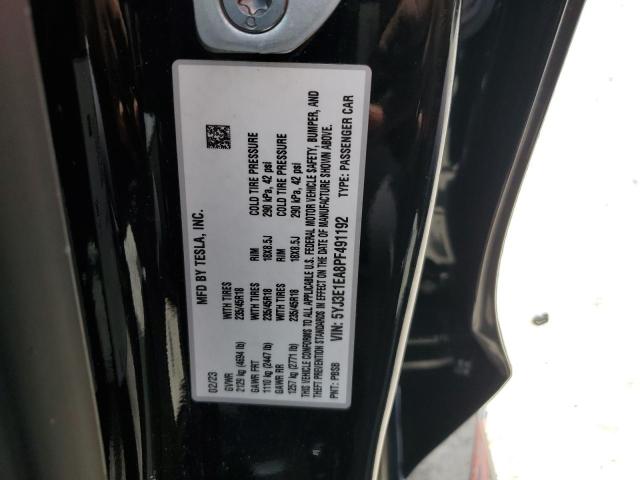 5YJ3E1EA8PF491192 - 2023 TESLA MODEL 3 黑色 照片 12