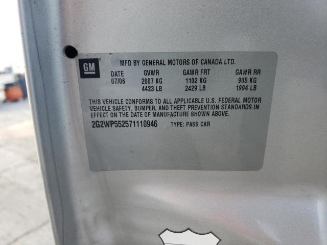 2G2WP552571110946 - 2007 PONTIAC GRAND PRIX 灰色 照片 12