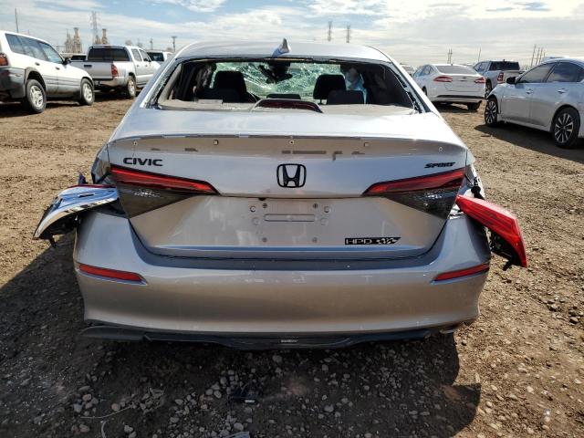 2HGFE2F57NH598344 - 2022 HONDA CIVIC SPORT SILVER photo 6