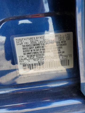 3N1AB7AP1GY224769 - 2016 NISSAN SENTRA S BLUE photo 12