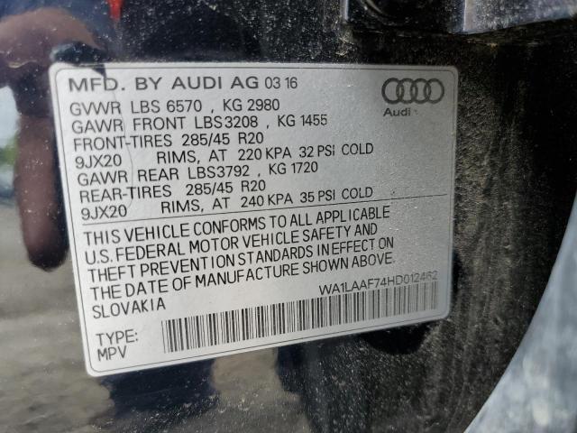 WA1LAAF74HD012462 - 2017 AUDI Q7 PREMIUM PLUS Mavi fotoğraf 13