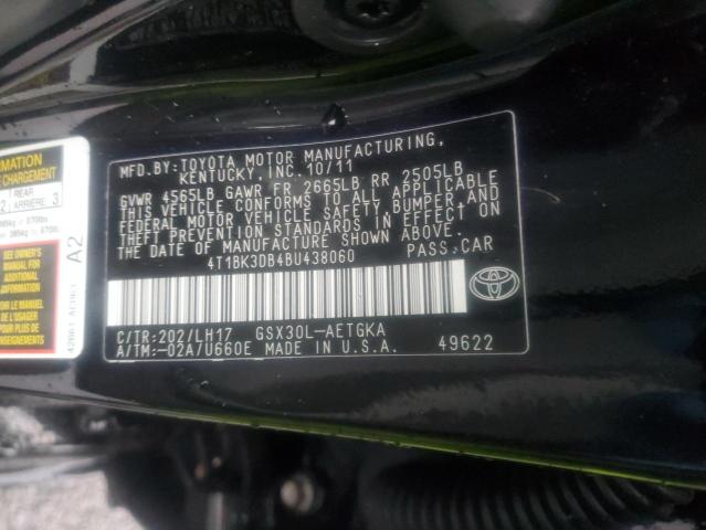 4T1BK3DB4BU438060 - 2011 TOYOTA AVALON BASE Qara foto 12