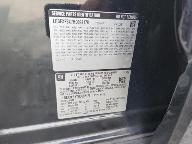 LRBFXFSX7HD092178 - 2017 BUICK ENVISION PREMIUM II Qara foto 13