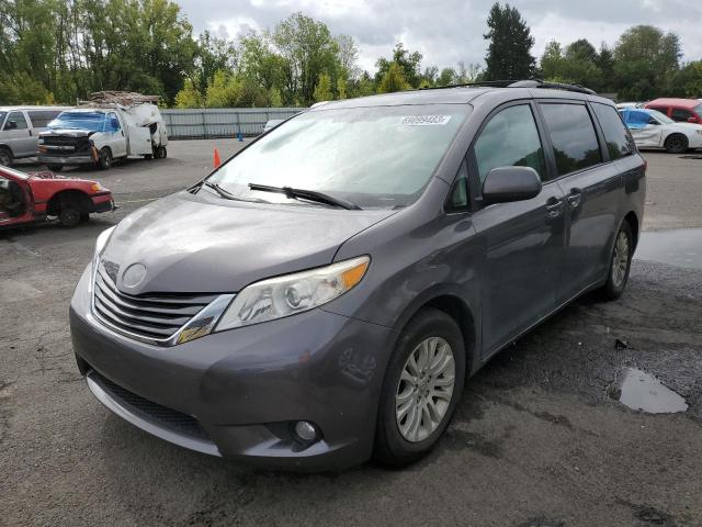 5TDYK3DC2BS165891 - 2011 TOYOTA SIENNA XLE GRAY photo 1