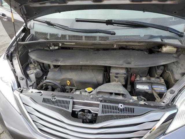 5TDYK3DC2BS165891 - 2011 TOYOTA SIENNA XLE GRAY photo 12