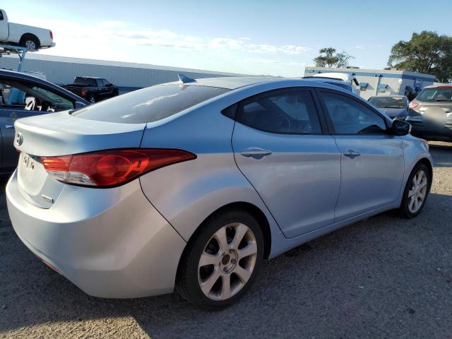 KMHDH4AE2CU273168 - 2012 HYUNDAI ELANTRA GLS BLUE photo 3