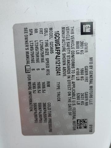 1GCWGAFP4J1212041 - 2018 CHEVROLET EXPRESS G2 WHITE photo 13