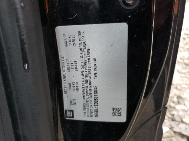 1G6DL1ED0B0113348 - 2011 CADILLAC CTS PERFORMANCE COLLECTION BLACK photo 12