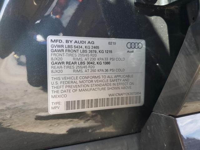 WA1CNAFY2K2072854 - 2019 AUDI Q5 PRESTIGE Сұр фото 14