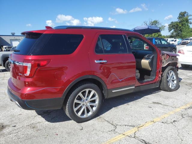 1FM5K8F82HGD87807 - 2017 FORD EXPLORER LIMITED MAROON photo 3