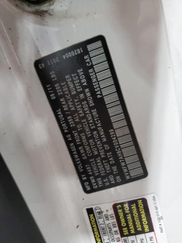 WVWFW7AH9CV004299 - 2012 VOLKSWAGEN EOS LUX WHITE photo 12