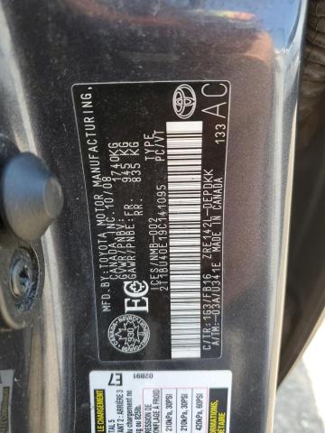 2T1BU40E19C141095 - 2009 TOYOTA COROLLA BASE GRAY photo 12