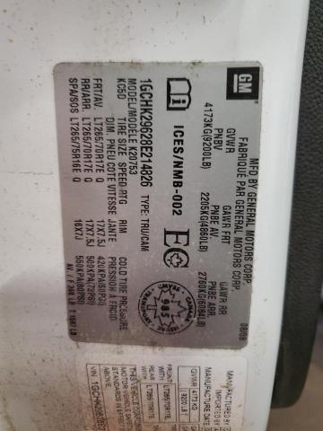 1GCHK29628E214826 - 2008 CHEVROLET SILVERADO K2500 HEAVY DUTY WHITE photo 13