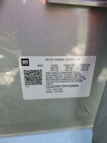 1G1ZD5ST3PF229904 - 2023 CHEVROLET MALIBU LT GRAY photo 12