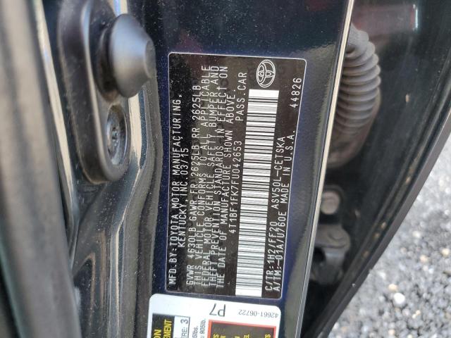 4T1BF1FK7FU042653 - 2015 TOYOTA CAMRY LE BLUE photo 12