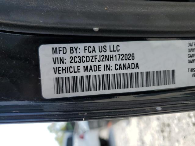 2C3CDZFJ2NH172026 - 2022 DODGE CHALLENGER R/T SCAT PACK BLACK photo 12