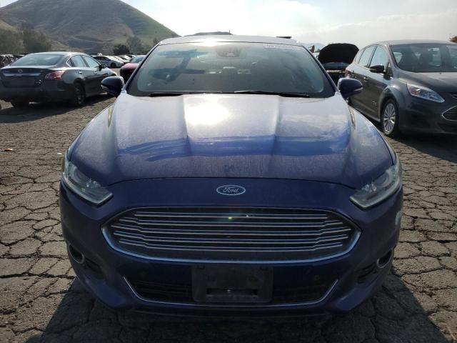 3FA6P0SU6ER255979 - 2014 FORD FUSION TITANIUM PHEV BLUE photo 5