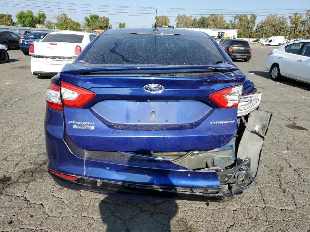 3FA6P0SU6ER255979 - 2014 FORD FUSION TITANIUM PHEV BLUE photo 6