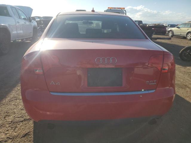 WAUDF78E87A201624 - 2007 AUDI A4 2.0T QUATTRO RED photo 6