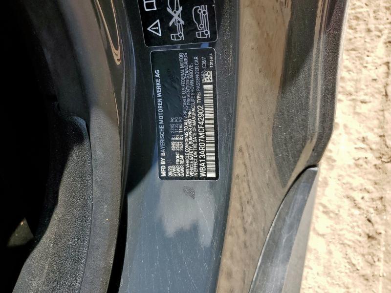 WBA13AR07MCF42902 - 2021 BMW M440XI CHARCOAL photo 12