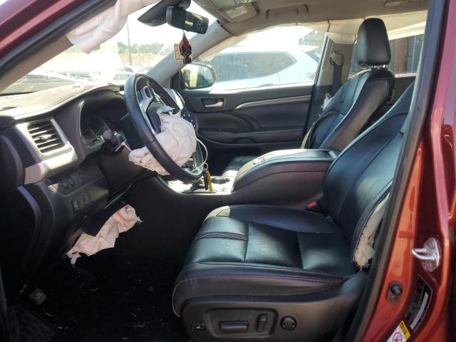 5TDKZRFH6KS570083 - 2019 TOYOTA HIGHLANDER SE MAROON photo 7