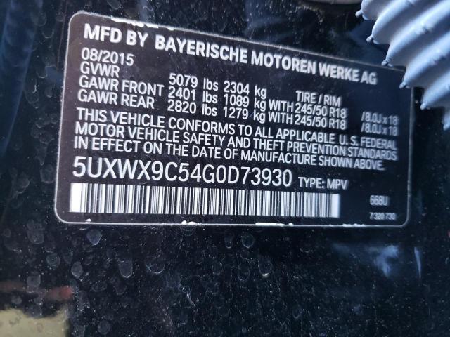 5UXWX9C54G0D73930 - 2016 BMW X3 XDRIVE28I BLACK photo 14