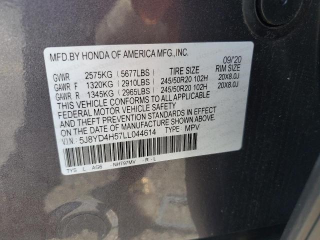 5J8YD4H57LL044614 - 2020 ACURA MDX TECHNOLOGY 银色 照片 13
