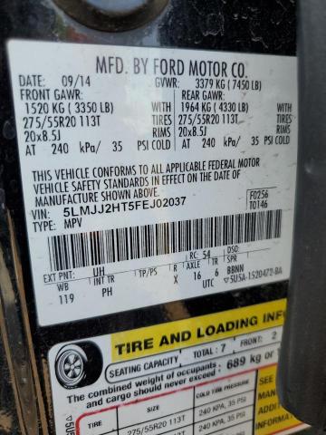 5LMJJ2HT5FEJ02037 - 2015 LINCOLN NAVIGATOR შავი ფოტო 12