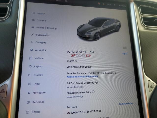 5YJSA1E44HF228801 - 2017 TESLA MODEL S TWO TONE photo 9