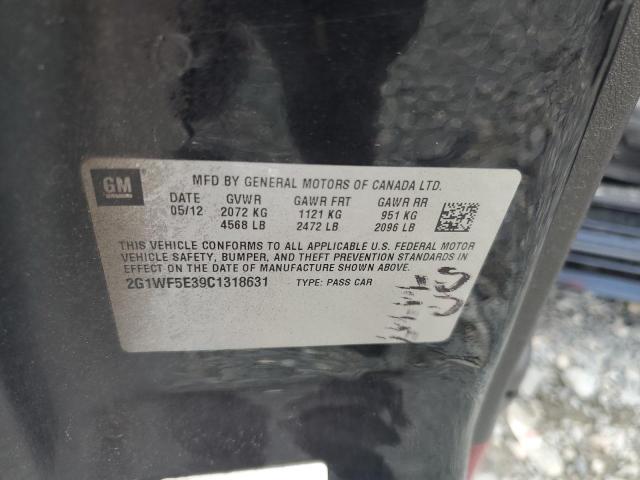 2G1WF5E39C1318631 - 2012 CHEVROLET IMPALA LS 黑色 照片 13