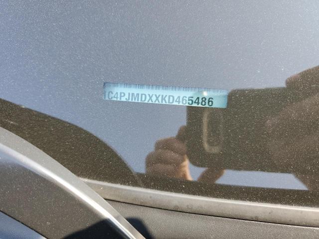 1C4PJMDXXKD465486 - 2019 JEEP CHEROKEE LIMITED Szary zdjęcie 12