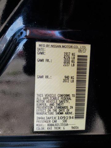 1N4AL3AP3JC109194 - 2018 NISSAN ALTIMA 2.5 Қара фото 12