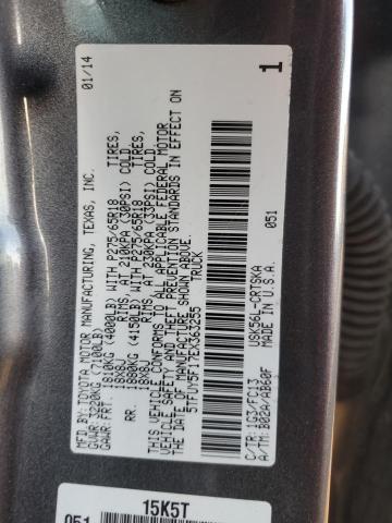 5TFUY5F17EX363255 - 2014 TOYOTA TUNDRA DOUBLE CAB SR/SR5 GRAY photo 12