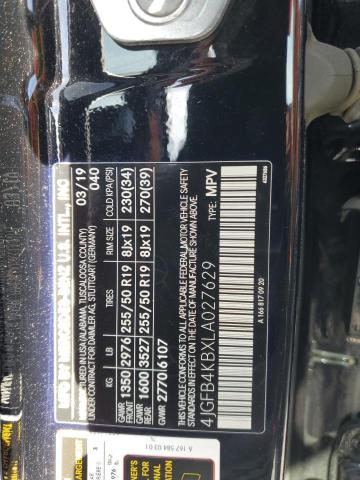 4JGFB4KBXLA027629 - 2020 MERCEDES-BENZ GLE 350 4MATIC BLACK photo 13