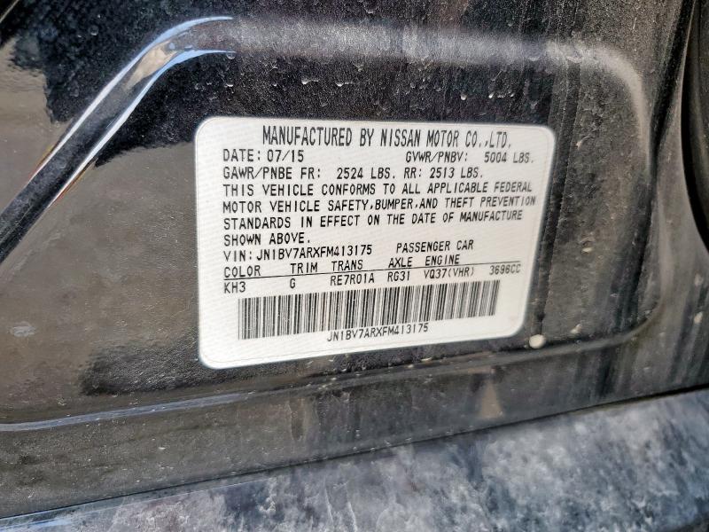 JN1BV7ARXFM413175 - 2015 INFINITI Q50 BASE BLACK photo 13