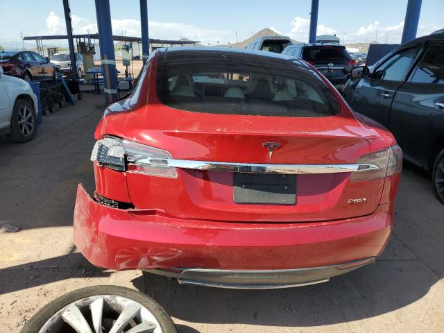 5YJSA1H18EFP48075 - 2014 TESLA MODEL S Qırmızı foto 6
