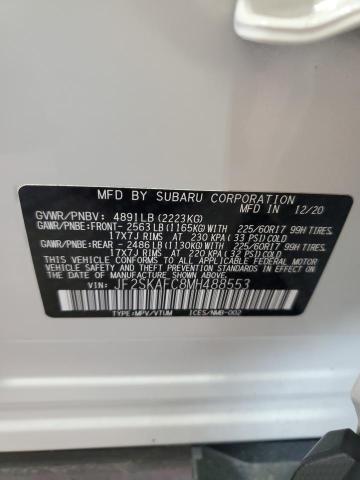 JF2SKAFC8MH488553 - 2021 SUBARU FORESTER PREMIUM WHITE photo 13